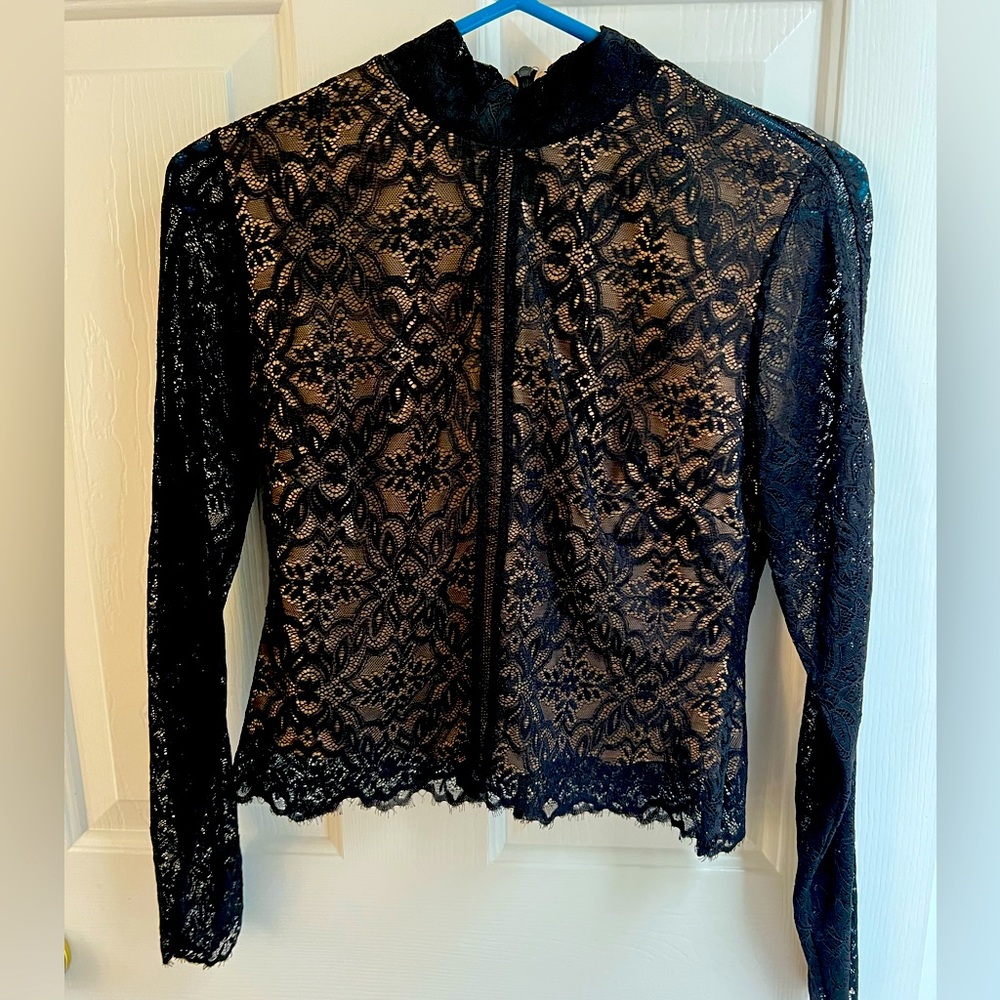 black lace top